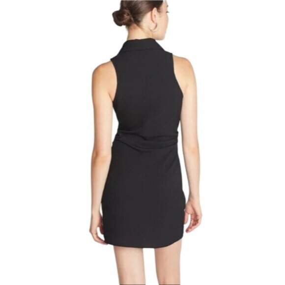 Crosby St Black Plunging Shirt Cocktail Dress by Choosy Sleeveless Size 4 NWT - Picture 2 of 2